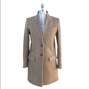 Veronica Beard Classic Wool Cashmere Camel Women's Coat Size 0